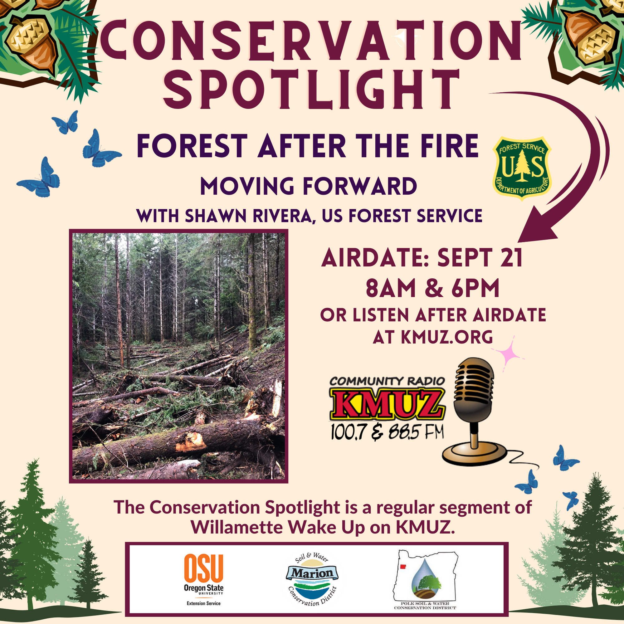 a graphic announcing the September Conservation Spotlight with Shawn Rivera