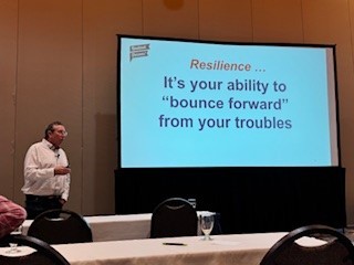 Doug Avery, Bonavaree Farm, Marlborough, New Zealand was the keynote speaker with his talk on pasture and personal resiliency. 