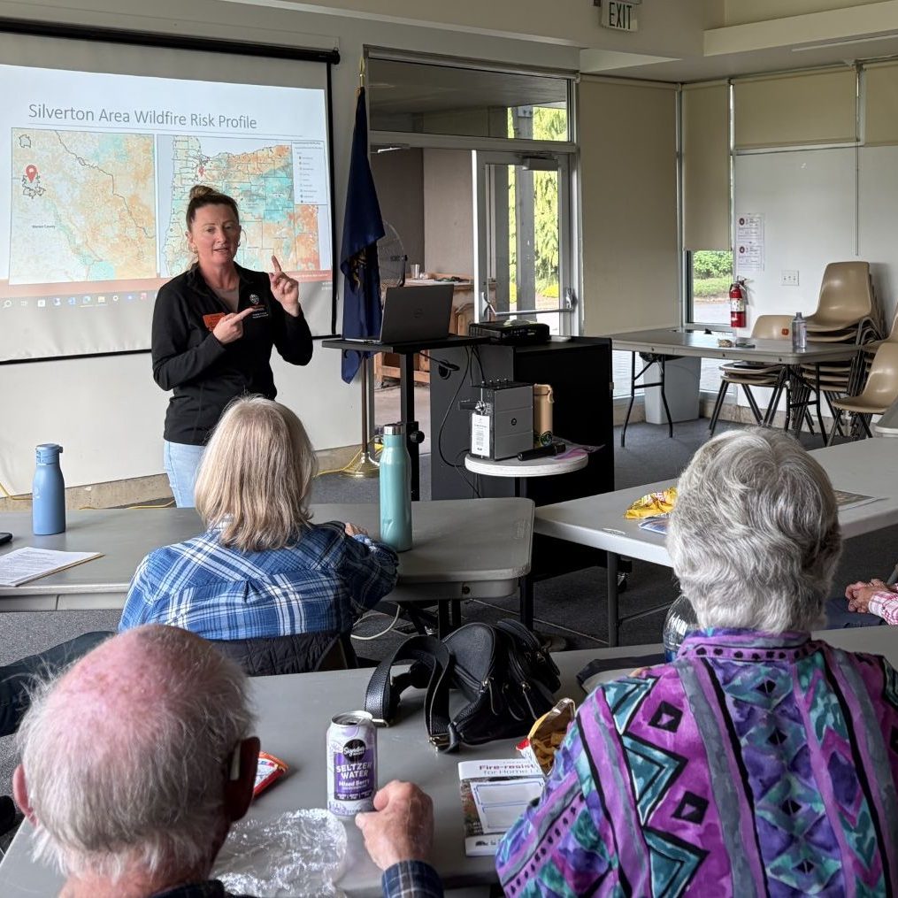 OSU Extension Agent Kayla Bordelon addressing a small group