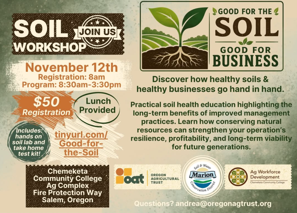 Good for Soil Workshop with plant coming out of soil